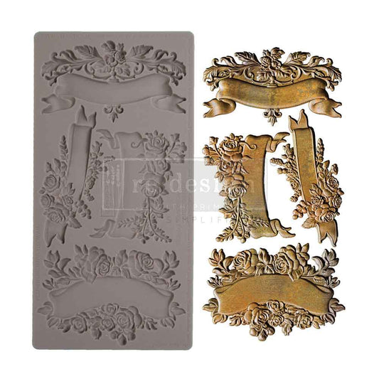 Decor Moulds - Redesign - Blooming Banner- 5"x10"x8mm