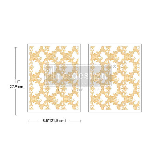 Transfers - Redesign - Middy 8.5" x 11" - Golden Lacework