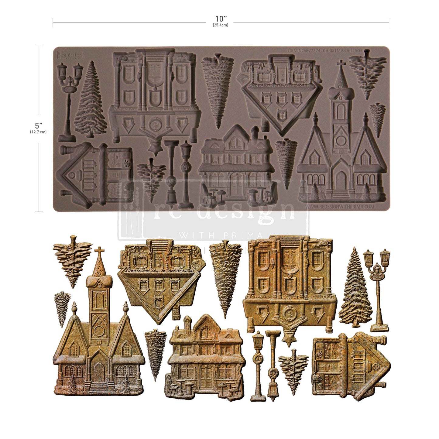 Decor Moulds - Redesign - Christmas Village - 5"X10"