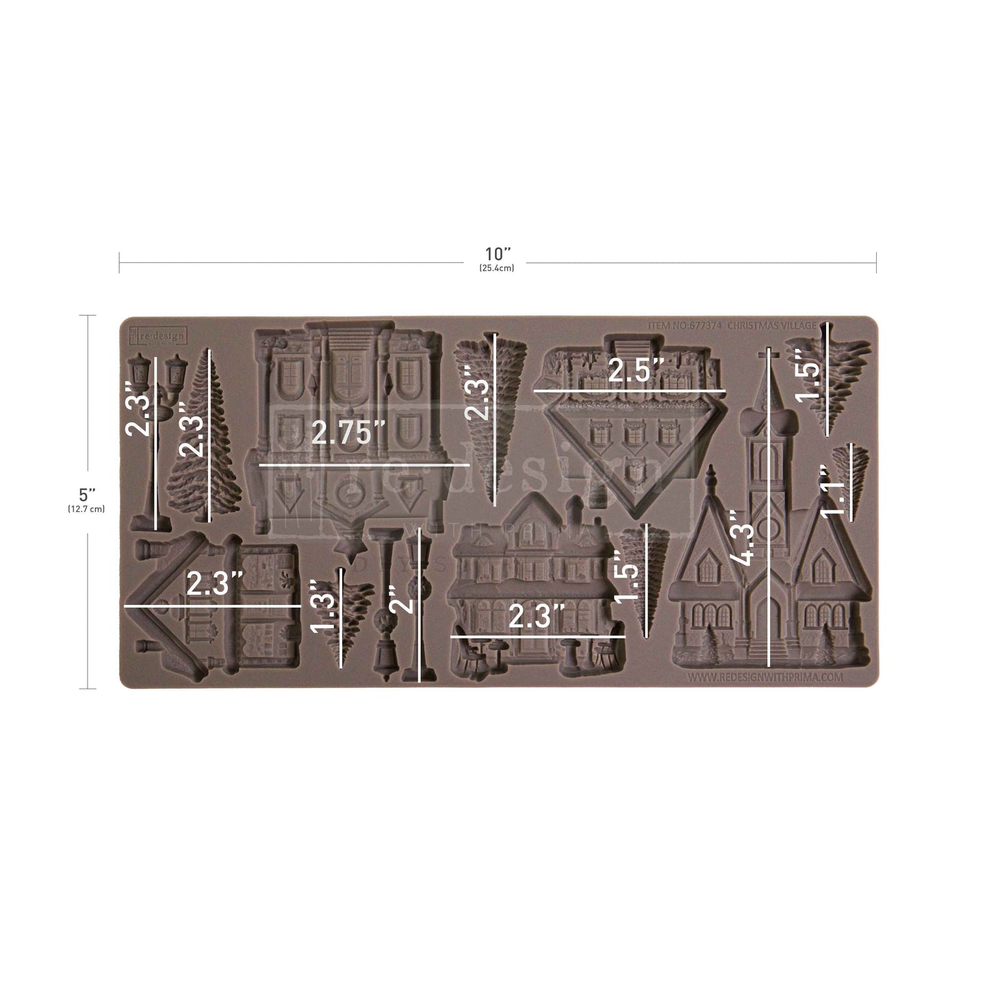 Decor Moulds - Redesign - Christmas Village - 5"X10"