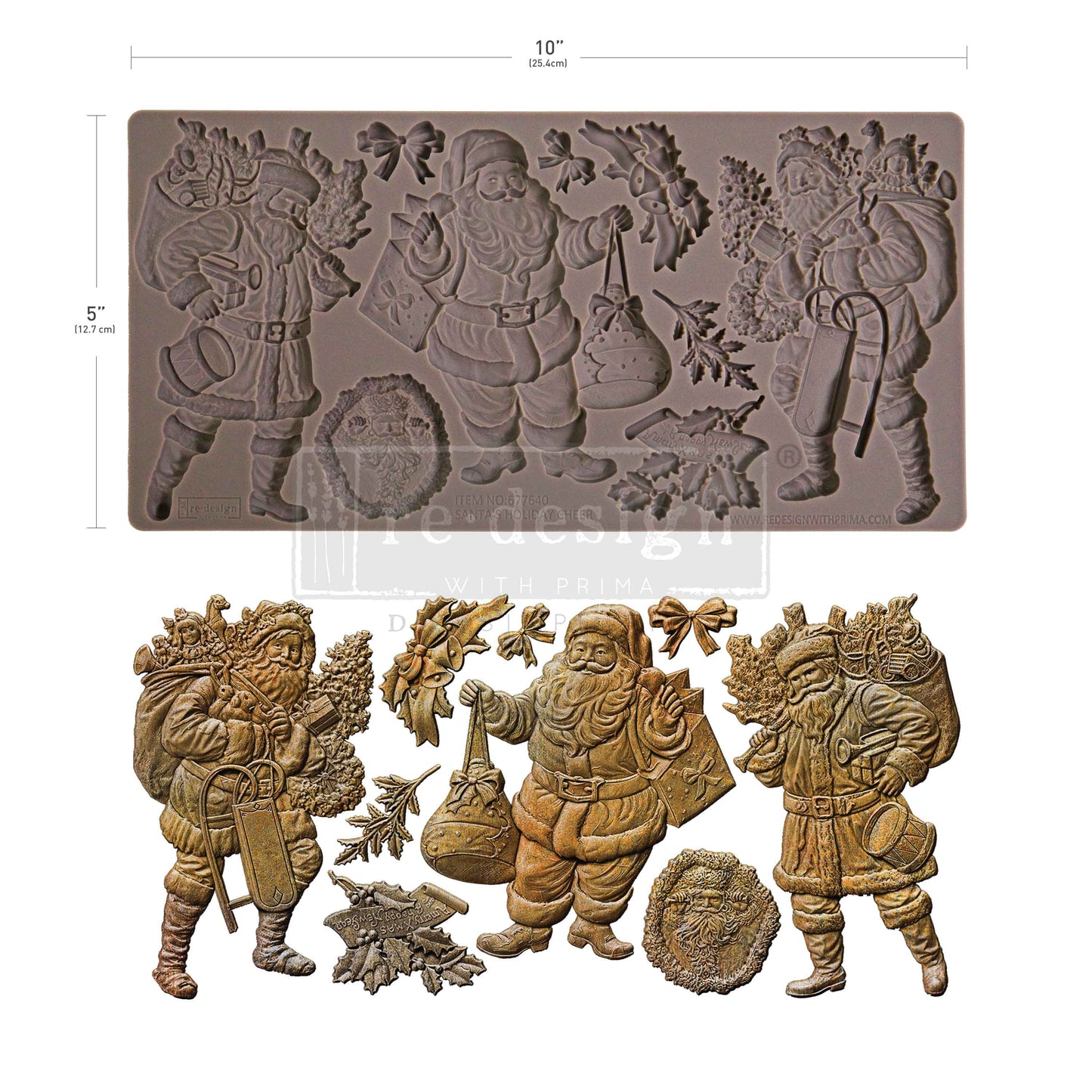 Decor Moulds - Redesign - Santa's Holiday Cheer - 5"X10"