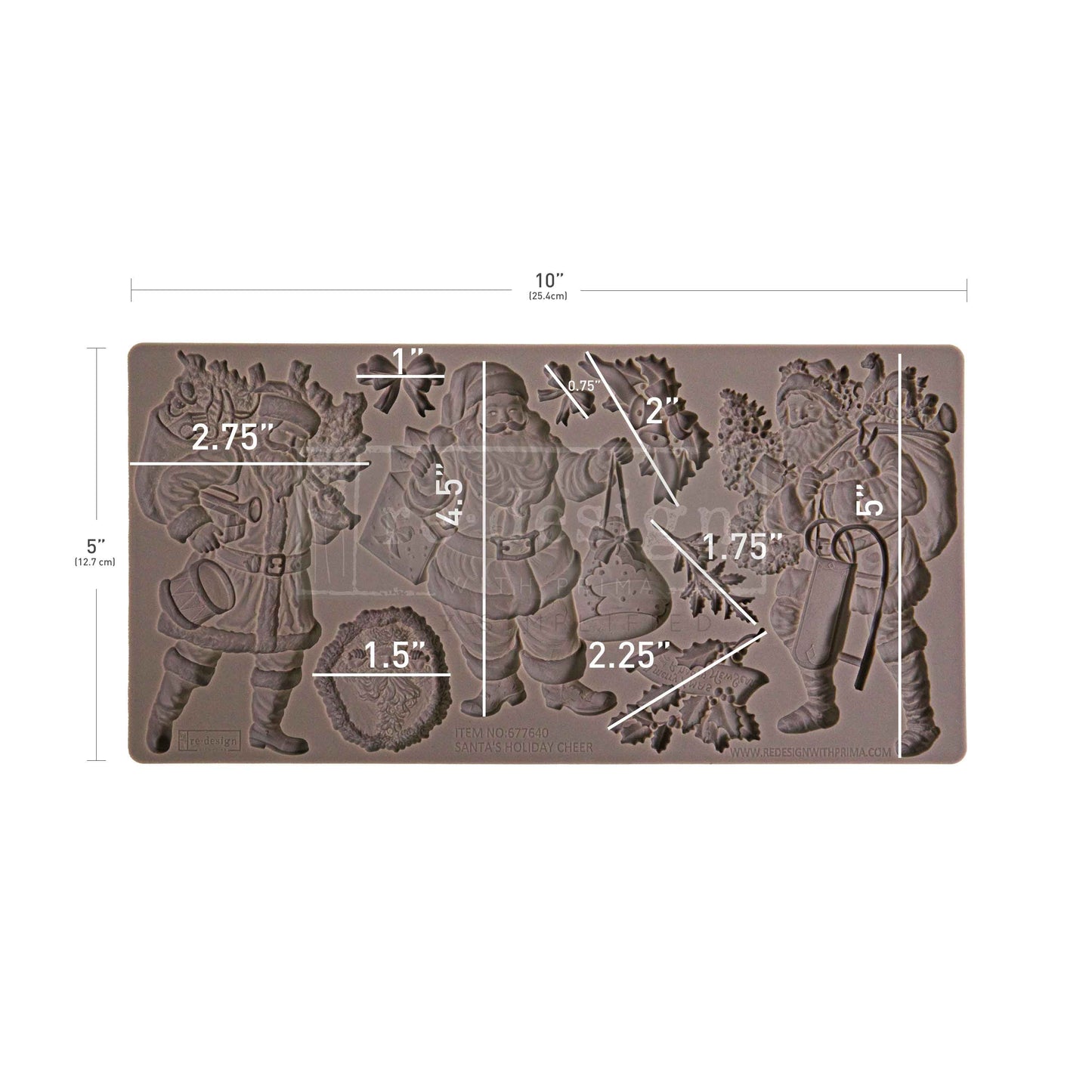 Decor Moulds - Redesign - Santa's Holiday Cheer - 5"X10"