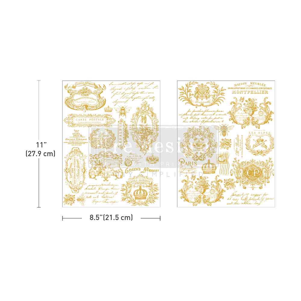 Transfers - Redesign - Middy 8.5" x 11" - Gilded Memories
