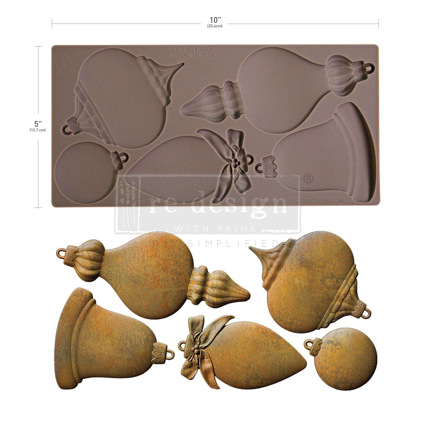 Decor Moulds - Redesign - Merry & Bright Baubles - 5"X10"
