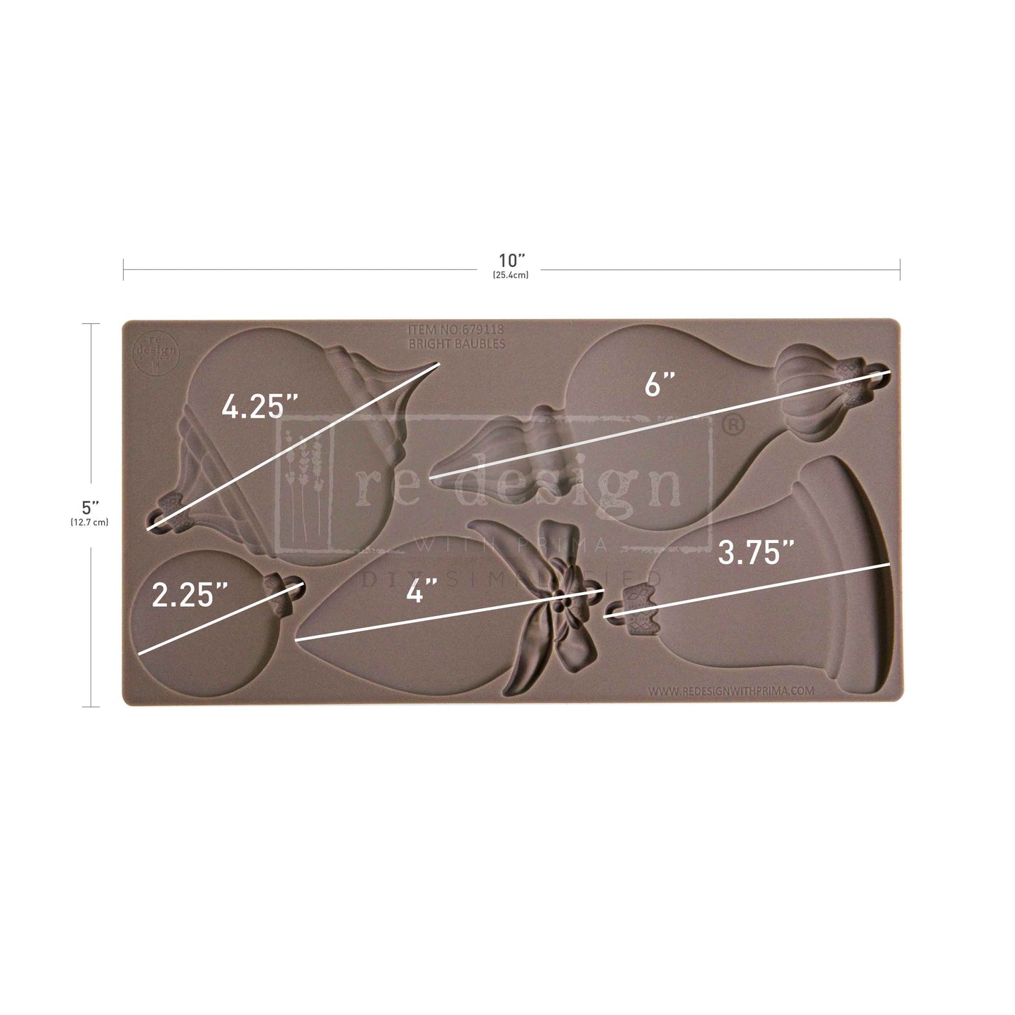 Decor Moulds - Redesign - Merry & Bright Baubles - 5"X10"