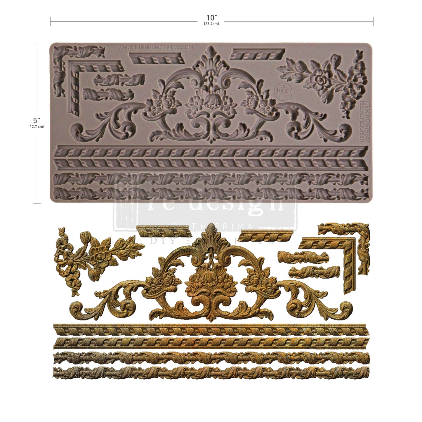 Decor Moulds - Redesign - Regal Flourish - 5"X10"
