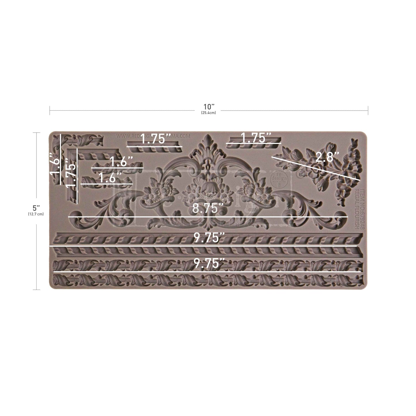 Decor Moulds - Redesign - Regal Flourish - 5"X10"