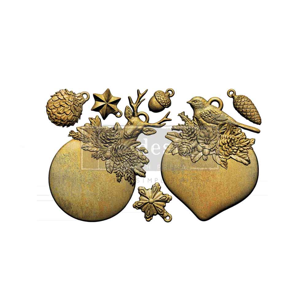 Decor Moulds - Redesign - Evergreen Antler Emblem - 5"x8"x8mm