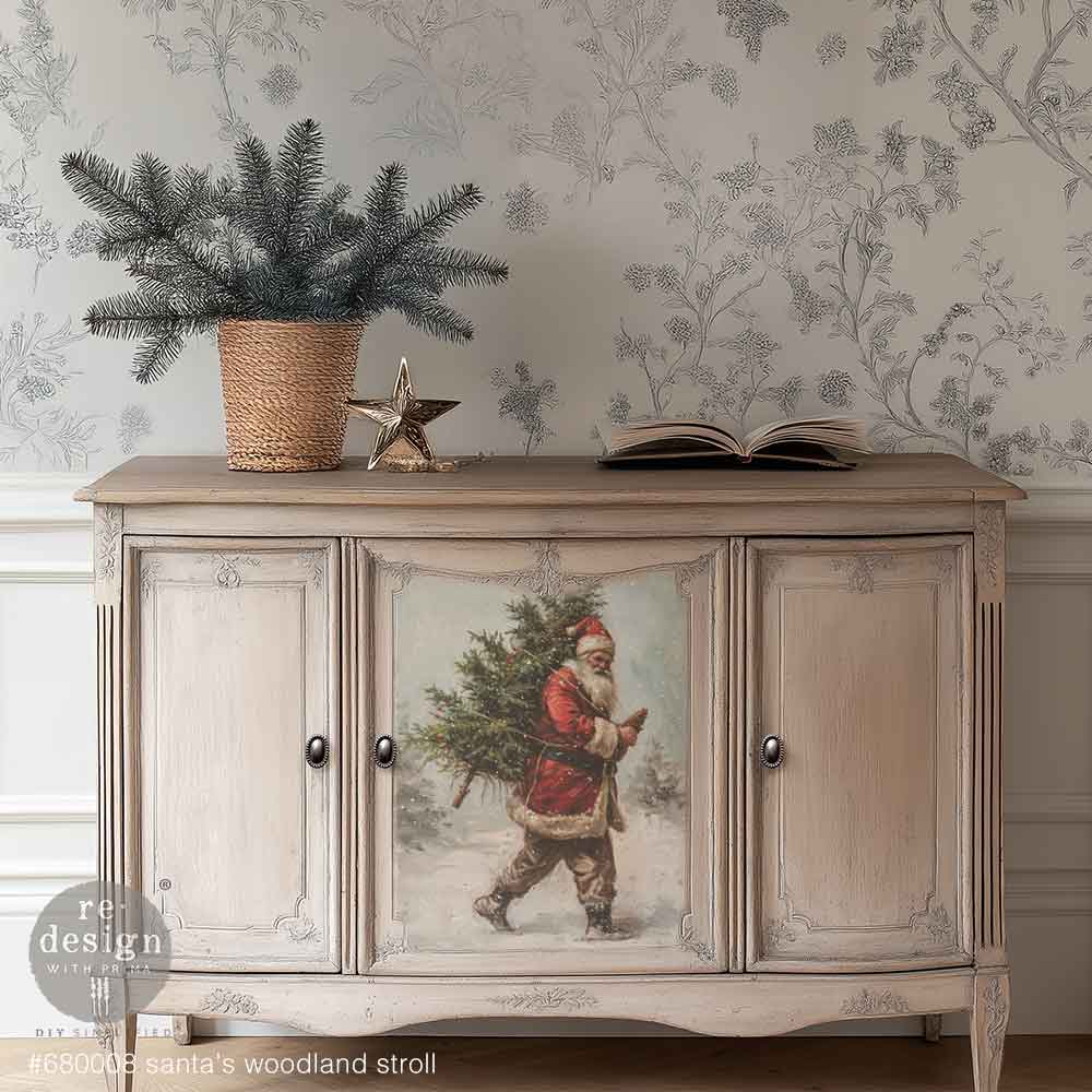Decoupage Paper - Redesign - 11.7" x 16.5"(A3)-Set of 3 - Santa's Woodland Stroll