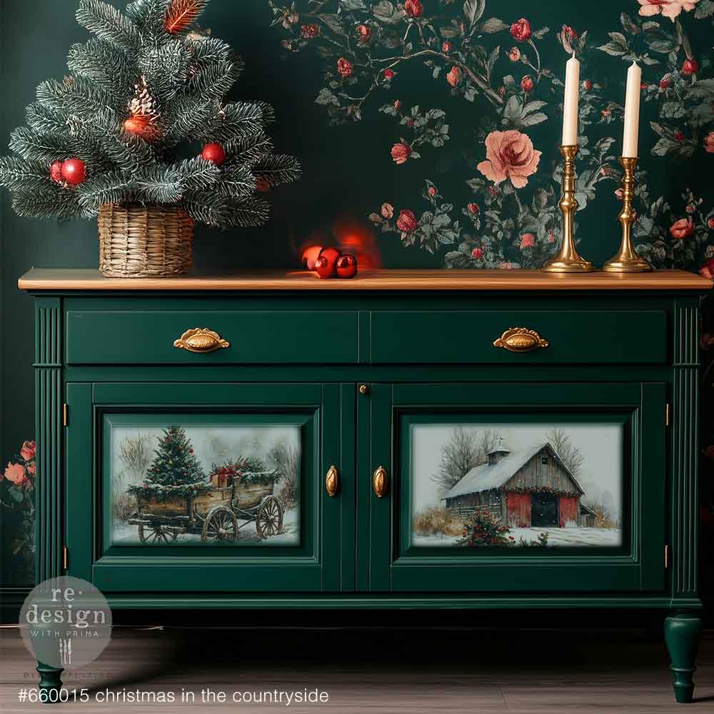 Decoupage Paper - Redesign - 11.7" x 16.5"(A3)-Set of 3 - Christmas in the Countryside