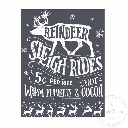 Stencils - A Makers Studio - Oh What Fun - 8.5" x 11"
