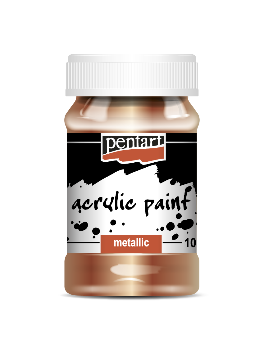 Pentart - Paint - Acrylic Metallic -Antique Copper - 100ml