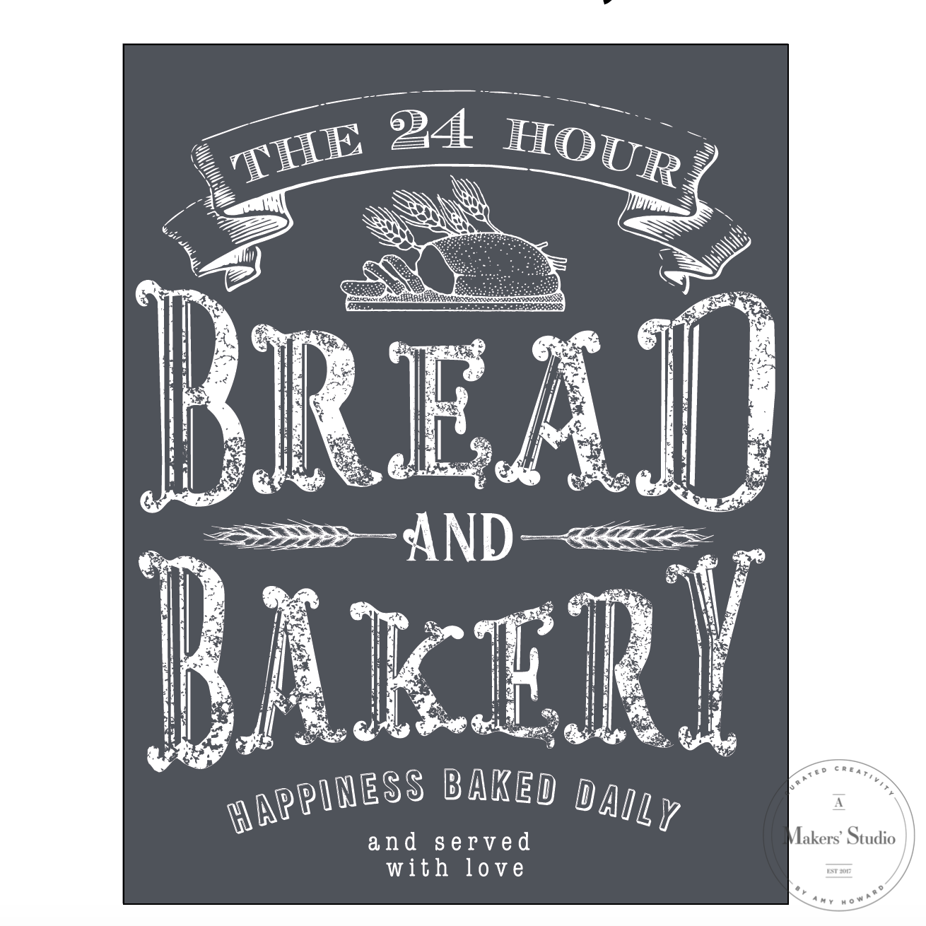 Stencils - A Makers Studio - Bread Bakery - 8.5" x 11"