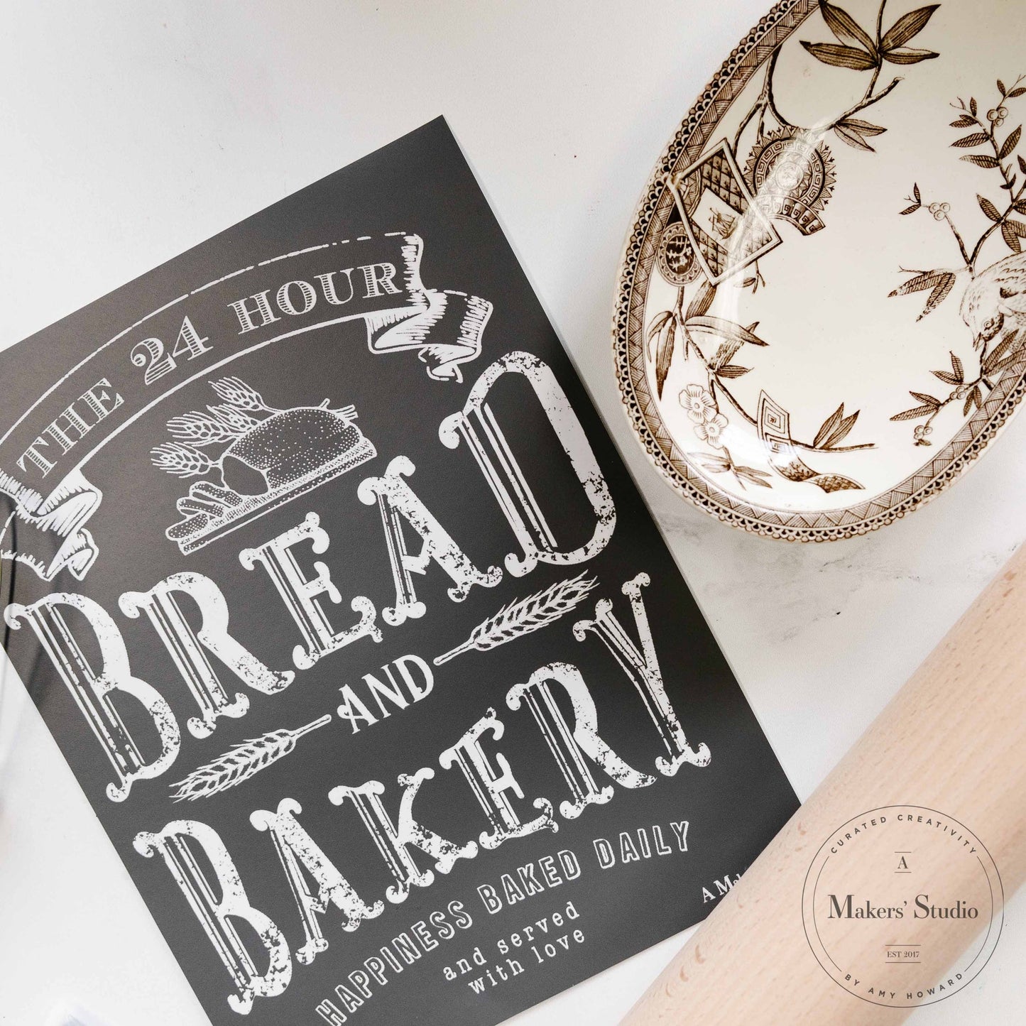 Stencils - A Makers Studio - Bread Bakery - 8.5" x 11"
