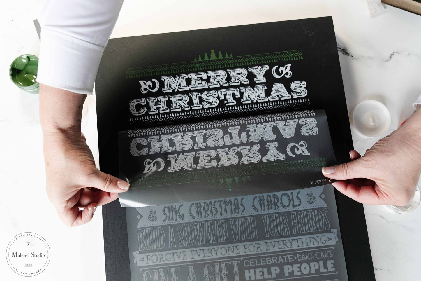 Stencils - A Makers Studio - Christmas to Do List - 12" x 18"