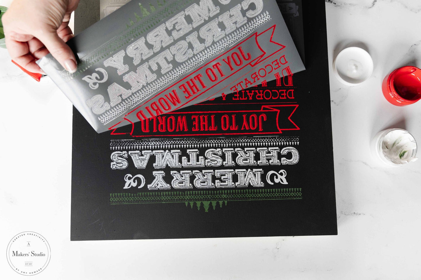 Stencils - A Makers Studio - Christmas to Do List - 12" x 18"