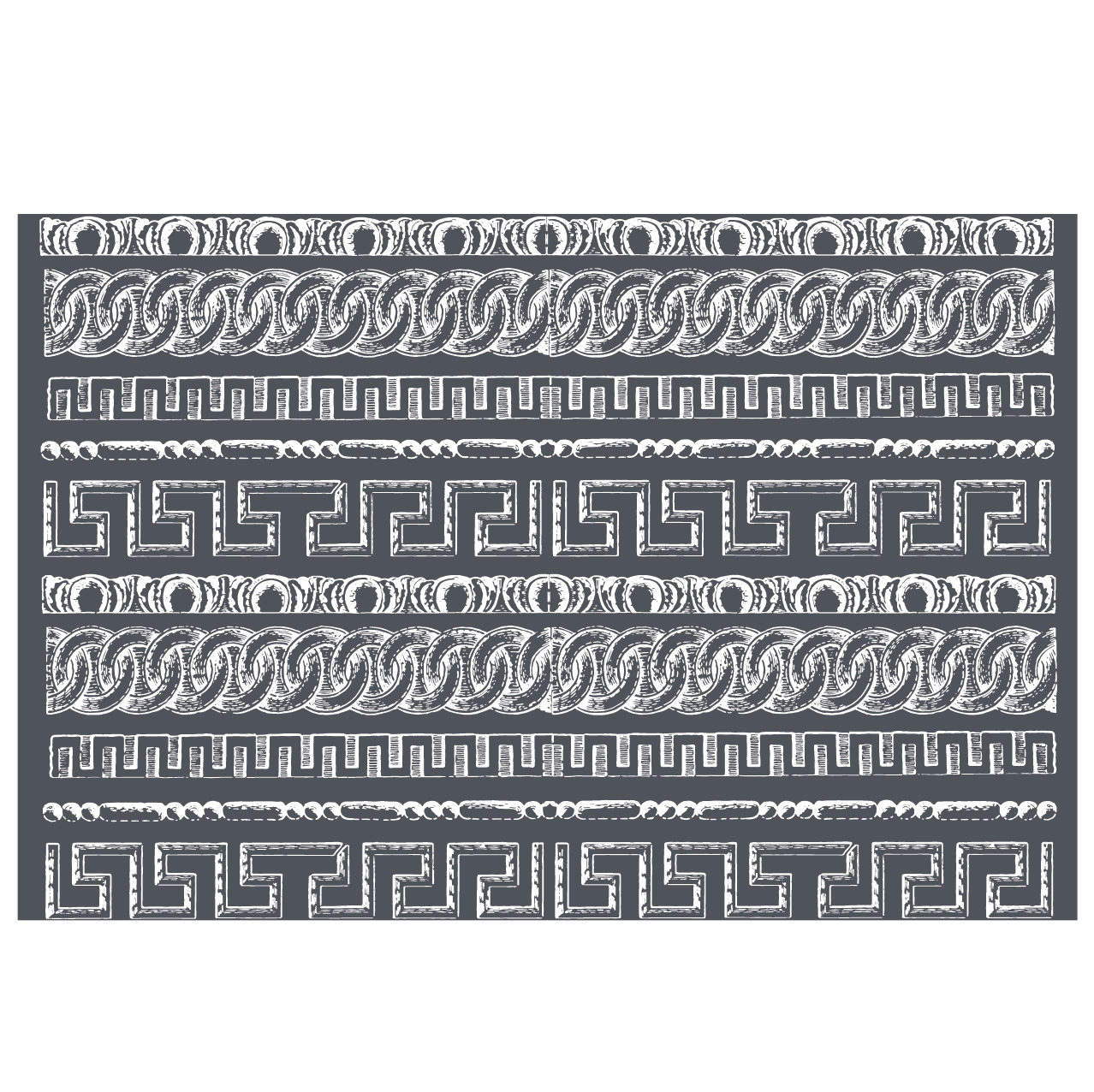 Stencils - A Makers Studio - Classic Borders - 12" x 18"