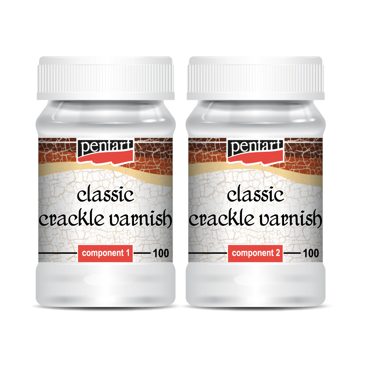 Pentart - Cracking Medium (Surface) - Classic Crackle Medium-2 component set -100ml