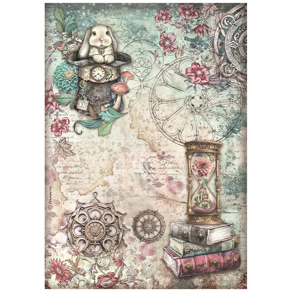 Decoupage Paper - Stamperia - A4 - DFSA41007 - Master of Magic - Hourglass - Rice Paper