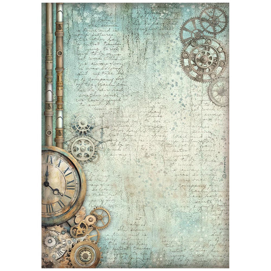 Decoupage Paper - Stamperia - A4 - DFSA41010 - Master of Magic - Clock - Rice Paper