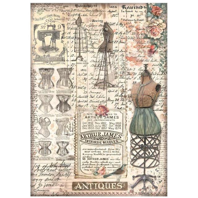 Decoupage Paper - Stamperia - A4 - DFSA4851 - Brocante Antiques - Mannequin