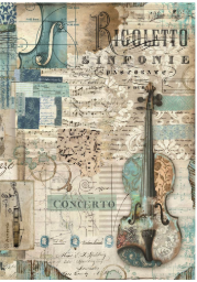 Decoupage Paper - Stamperia - A4 - DFSA4965 - Music - Violin