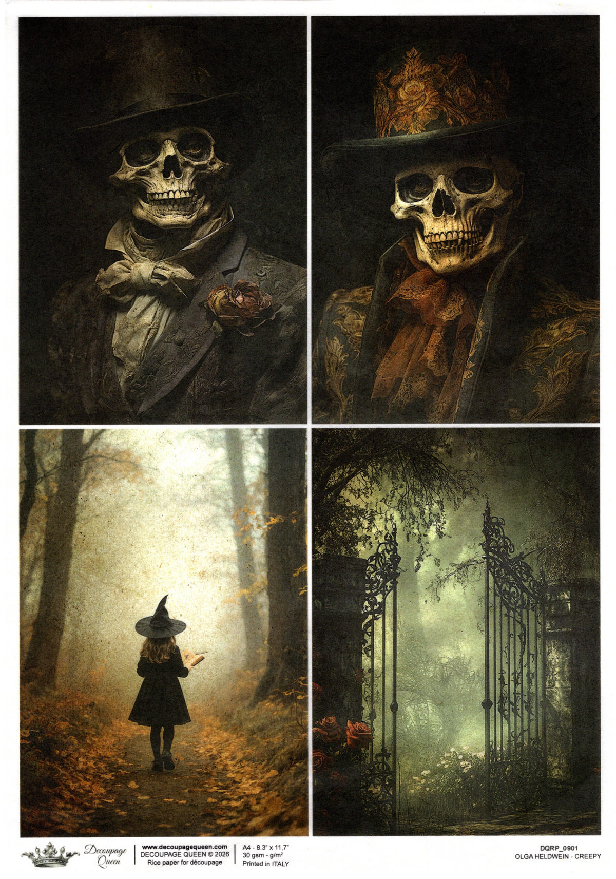 Decoupage Paper - DQ - DQRP0901 - Midnight Echos - Creepy - Rice Paper