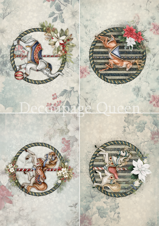 Decoupage Paper - DQ - DQRP0664- A4 - Dainty and the Queen - Jolly - 4 pack