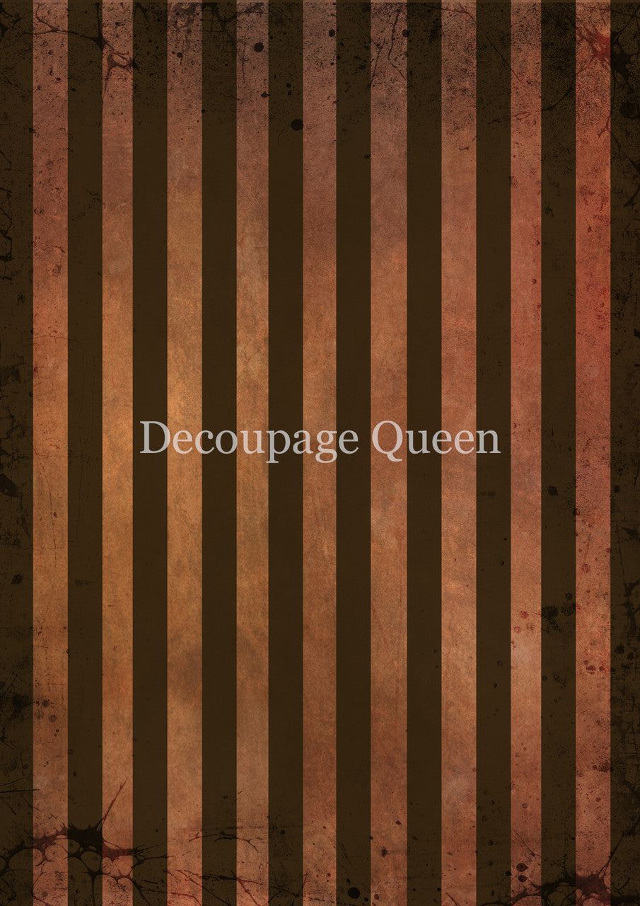 Decoupage Paper - DQ - DQRP0827 - Orange and Brown Stripes
