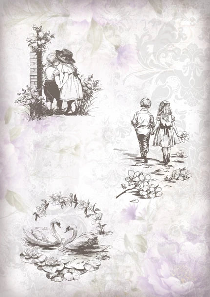 Decoupage Paper - DQ - DQRP0869 - Iveta Ziedina -Sincerity - Rice Paper