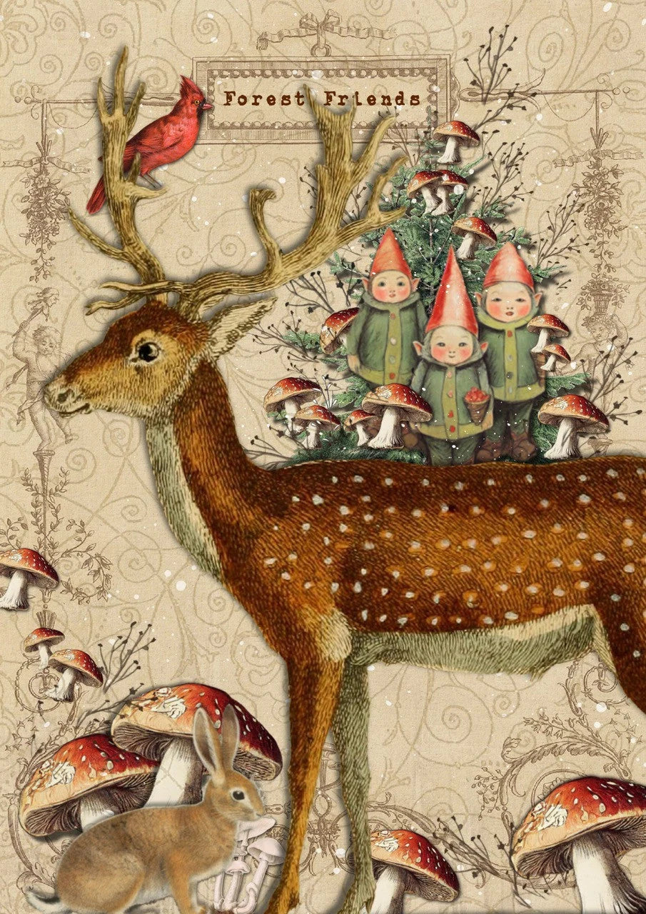 Decoupage Paper - DQ - DQRP0909 - A4 - Forest Friends - Rice Paper