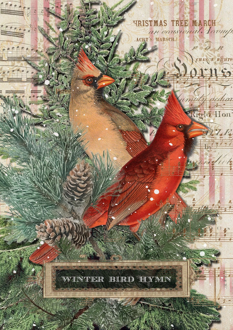 Decoupage Paper - DQ - DQRP0914 - A4 - Winter Bird Hymn - Rice Paper