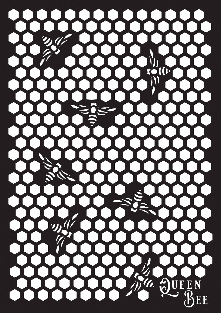 Stencils - Decoupage Queen - DQST0006-A4-Queen Bee - 8" x 11"