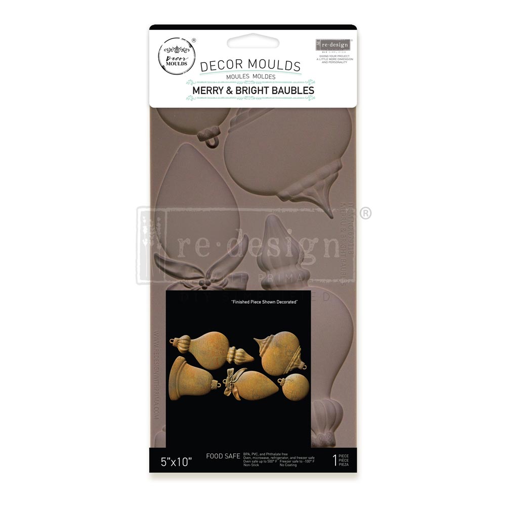 Decor Moulds - Redesign - Merry & Bright Baubles - 5"X10"