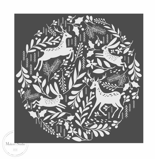 Stencils - A Makers Studio - Enchanted Forest - 12 x 12"