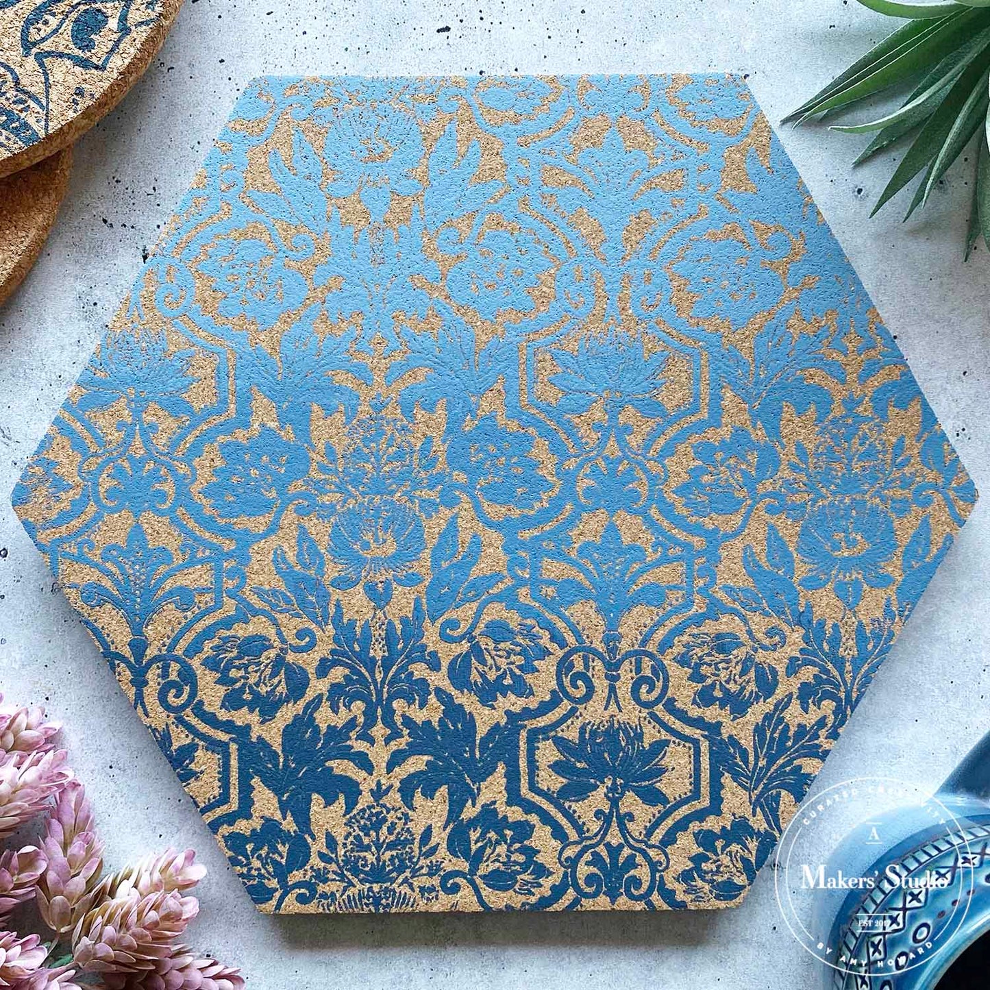 Stencils - A Makers Studio - Floral Damask - 12 x 12"