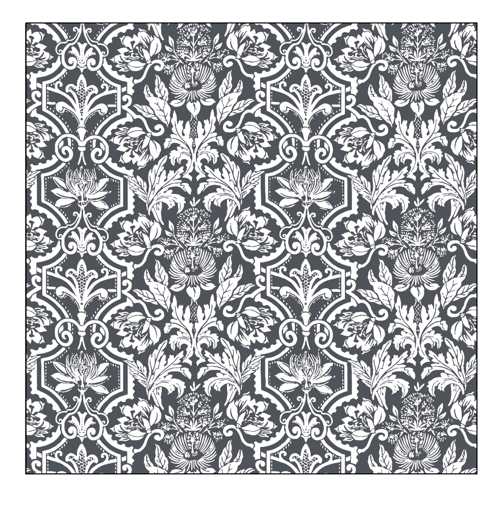 Stencils - A Makers Studio - Floral Damask - 12 x 12"