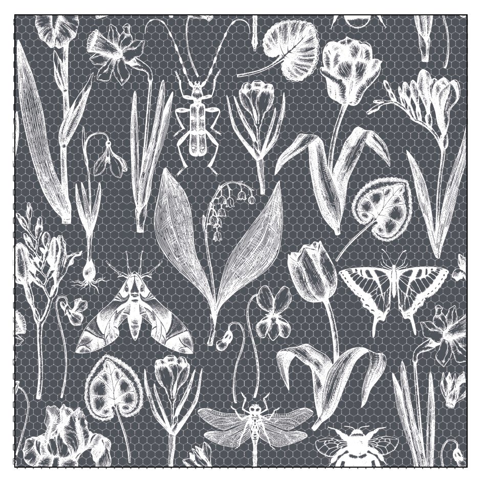 Stencils - A Makers Studio - Flowers and Insects - 12" x 12"