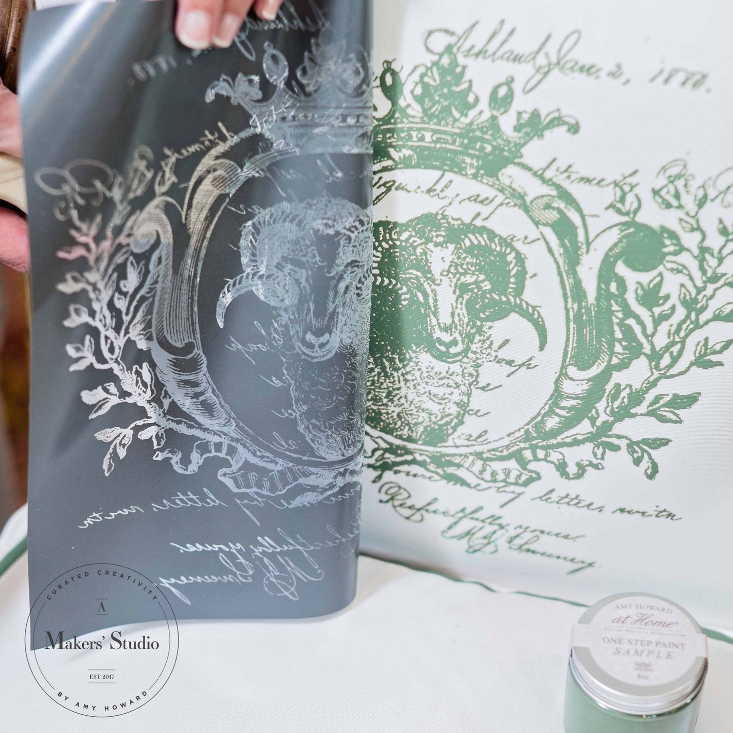 Stencils - A Makers Studio - French Ram - 8.5" x 11"