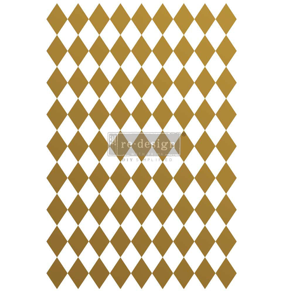 Transfers Tube (large) - Gold Harlequin 24"x35"