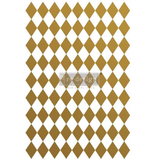 Transfers Tube (large) - Gold Harlequin 24"x35"