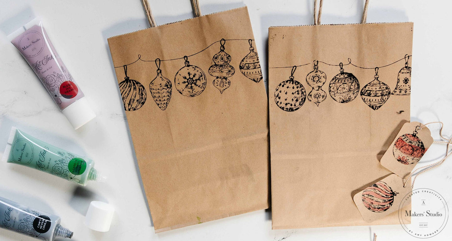 Stencils - A Makers Studio - Hang the Ornaments - 8.5" x 11"