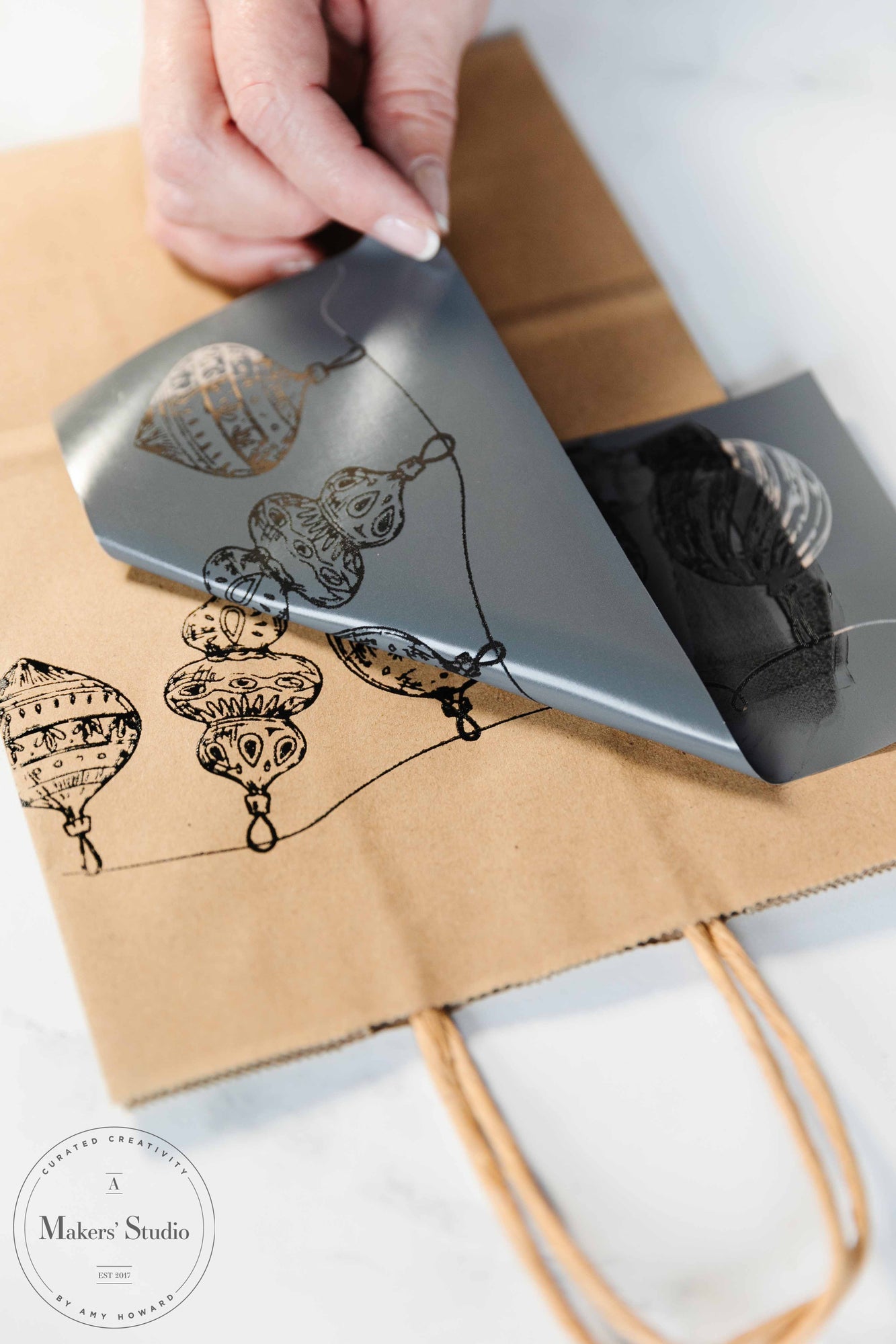 Stencils - A Makers Studio - Hang the Ornaments - 8.5" x 11"