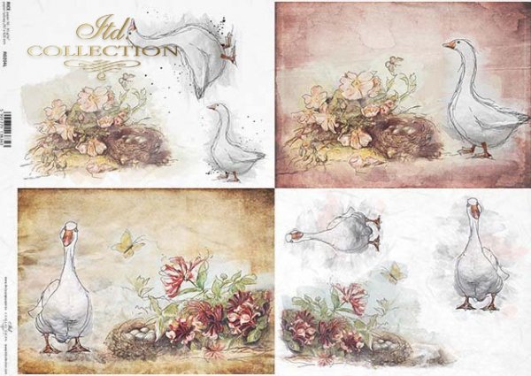 Decoupage Paper - ITD - A3 - R0204 - Geese - Rice Paper