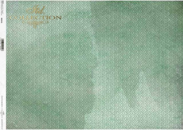 Decoupage Paper - ITD - A3 - R0414 - Background Teal Fishscales - Rice Paper