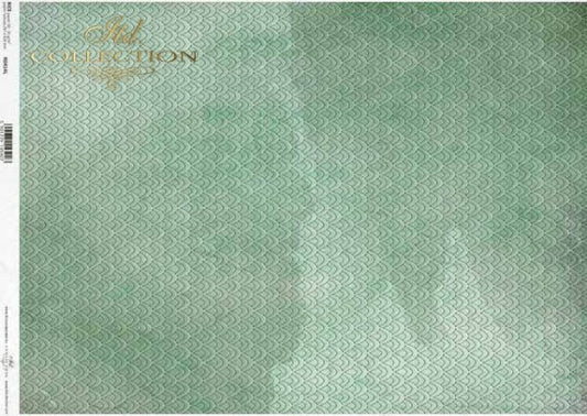 Decoupage Paper - ITD - A3 - R0414 - Background Teal Fishscales - Rice Paper