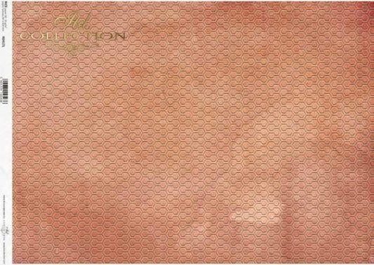 Decoupage Paper - ITD - A3 - R0417 - Background Peach Honeycomb - Rice Paper