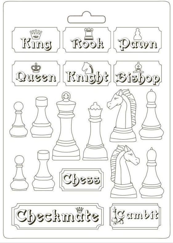 Stamperia - Art Stories - K3PTA4507 - Moulds - Soft A5 - Alice Chessboard