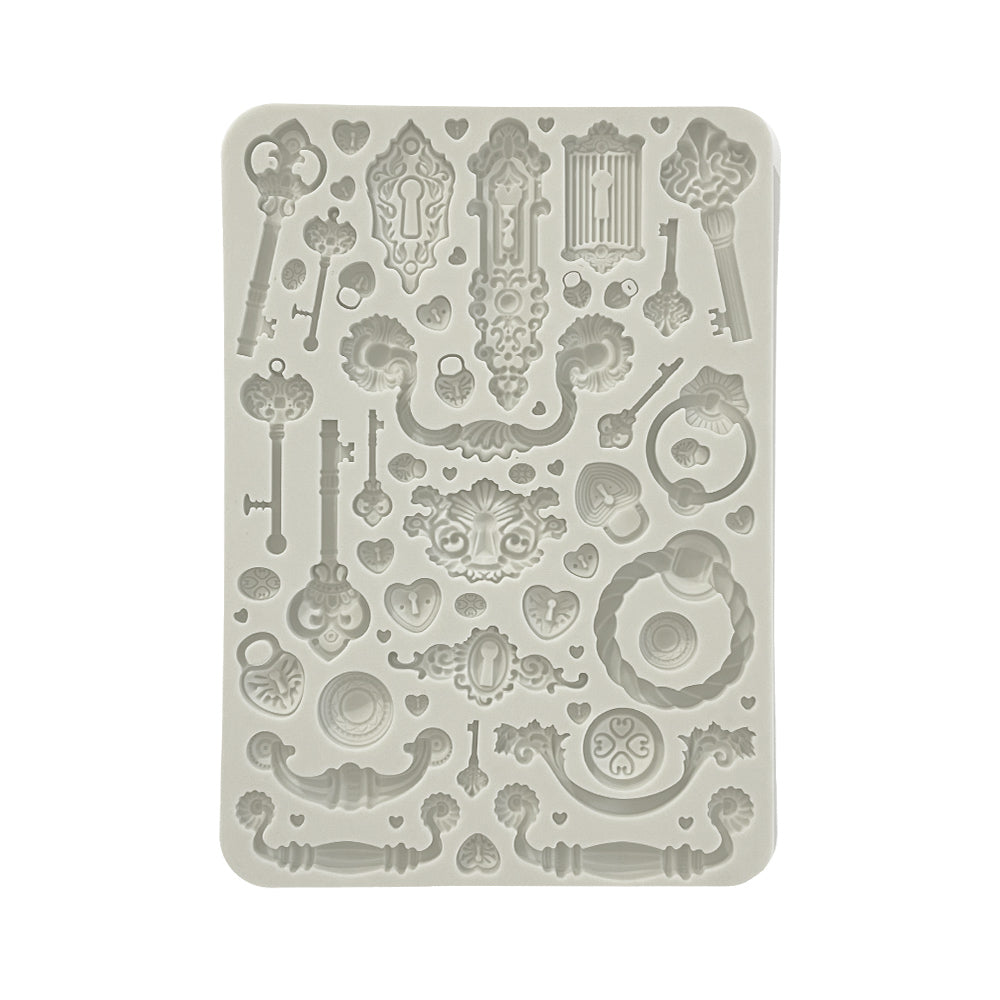 Moulds - Stamperia - A5 - KACMA537 - Golden Harmony - Keys Handles Locks - Silicone
