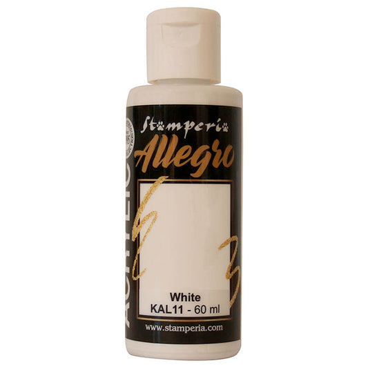 Paints - Stamperia - Allegro - KAL 11 - White - 60ml - Acrylic